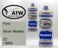 Preview: Ford, Silver Metallic, Z3 / 6895: 400ml Sprühdose + 400ml Klarlack - Set, von ATW Autoteile West.